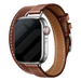 Apple Watch Leather Double Tour Strap (Brown)