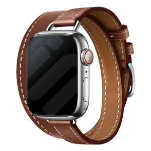 Correa cuero Double Tour Apple Watch (marrón)
