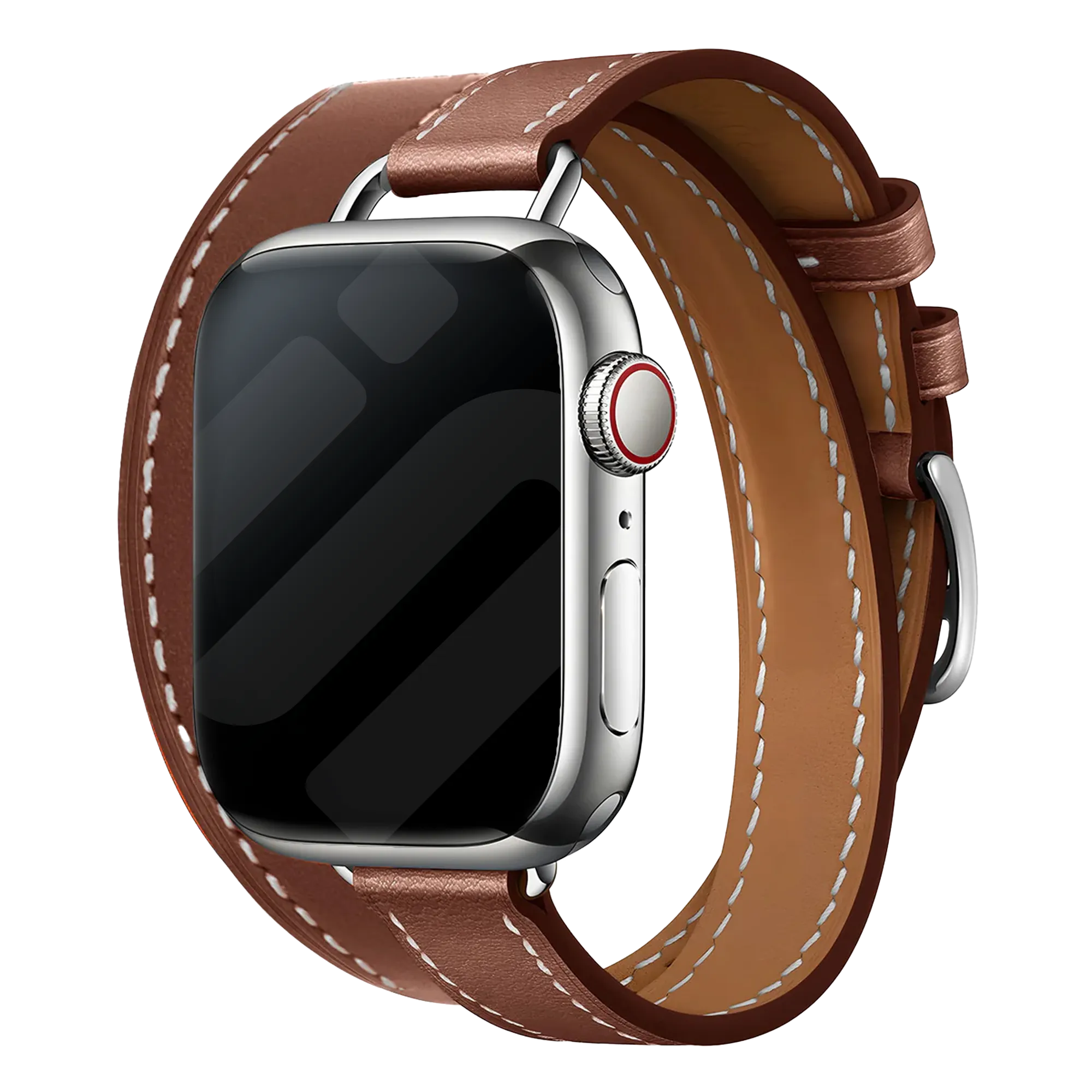 Correa cuero Double Tour Apple Watch (marrón)