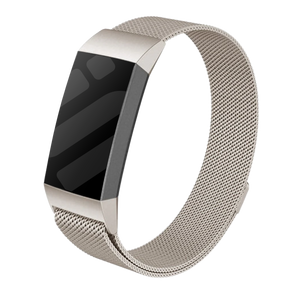 Fitbit Charge 3 Milanese Strap (Starlight)