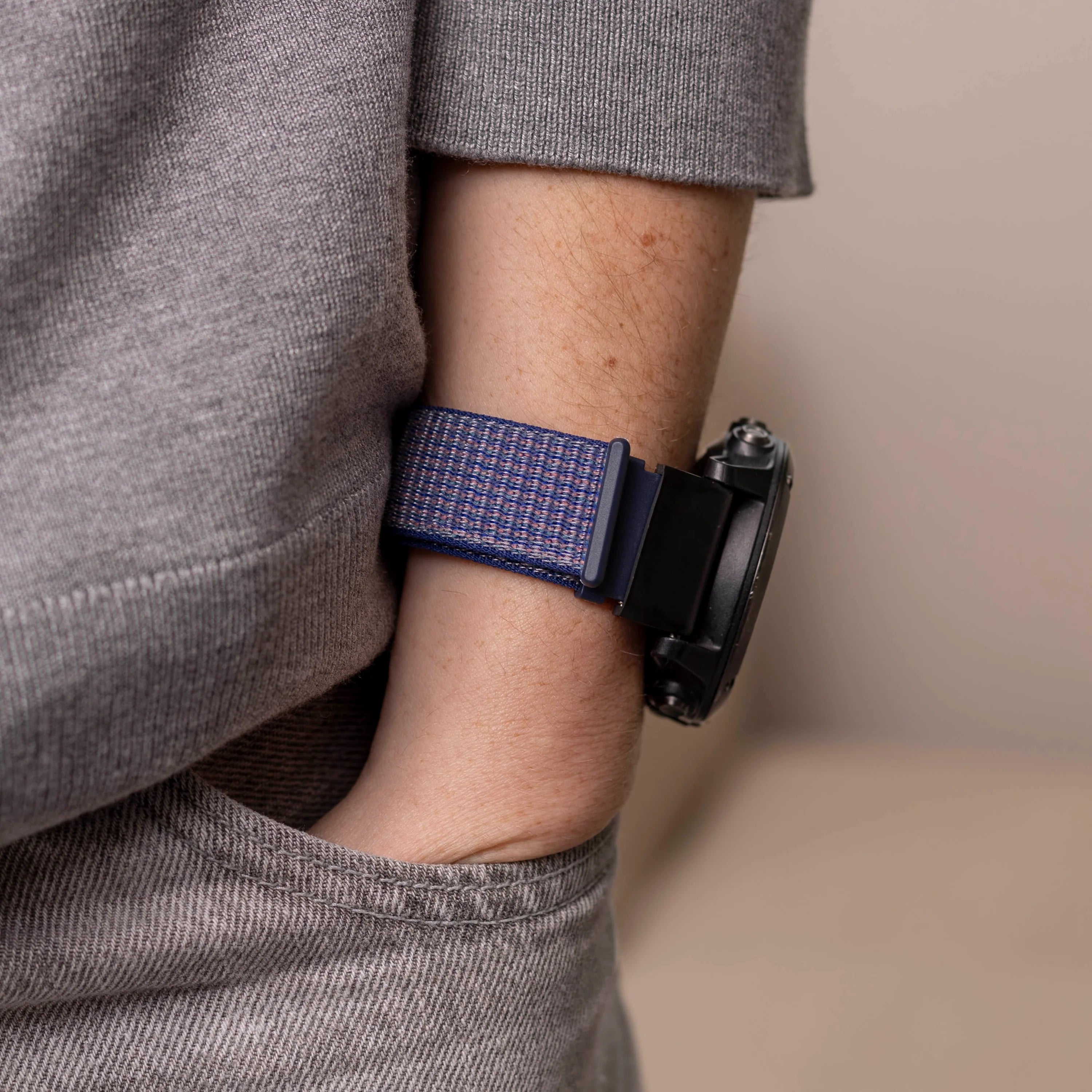 Correa nylon Garmin Fenix 8 - 47mm (azul)
