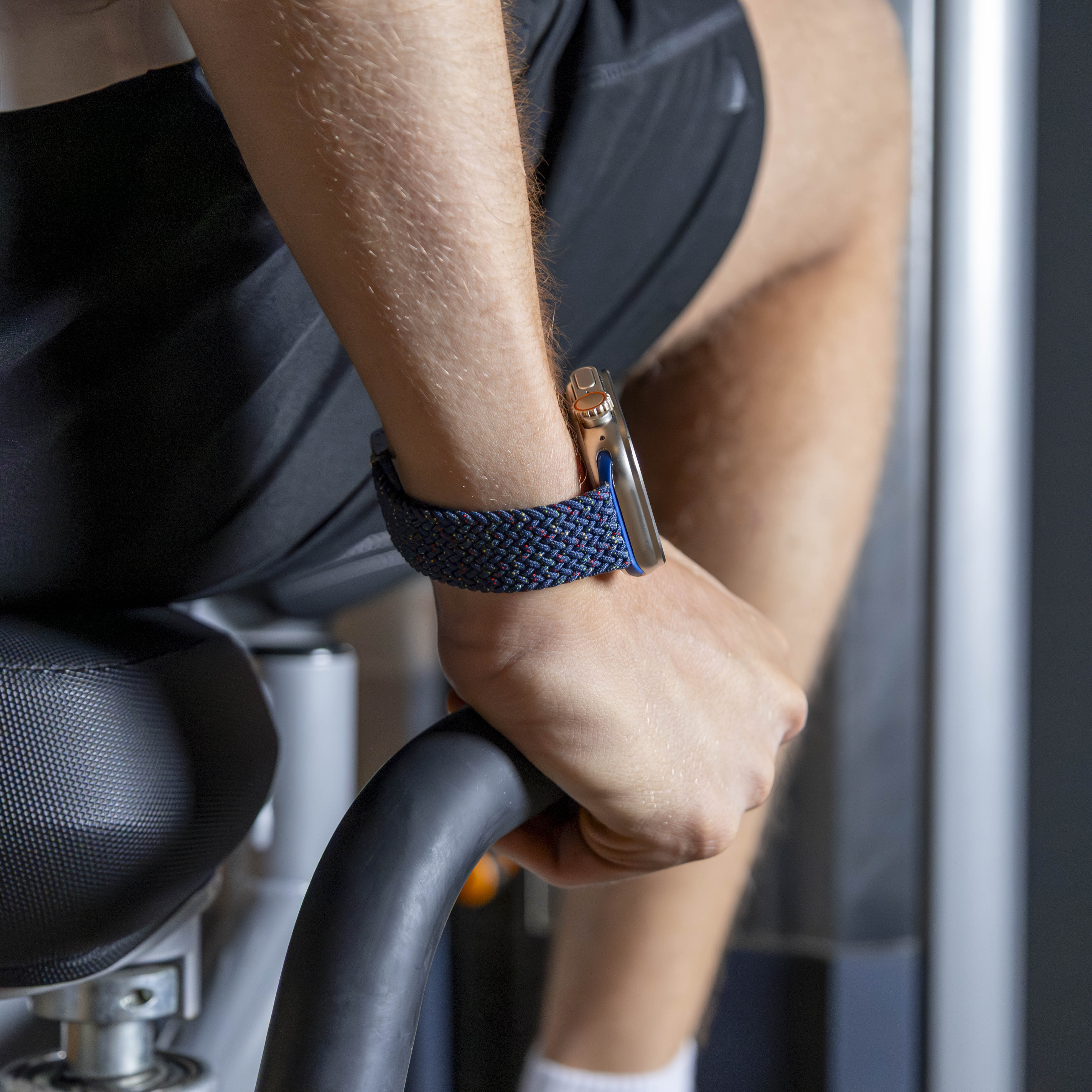 Correa trenzada Apple Watch (mezcla azul-gris)