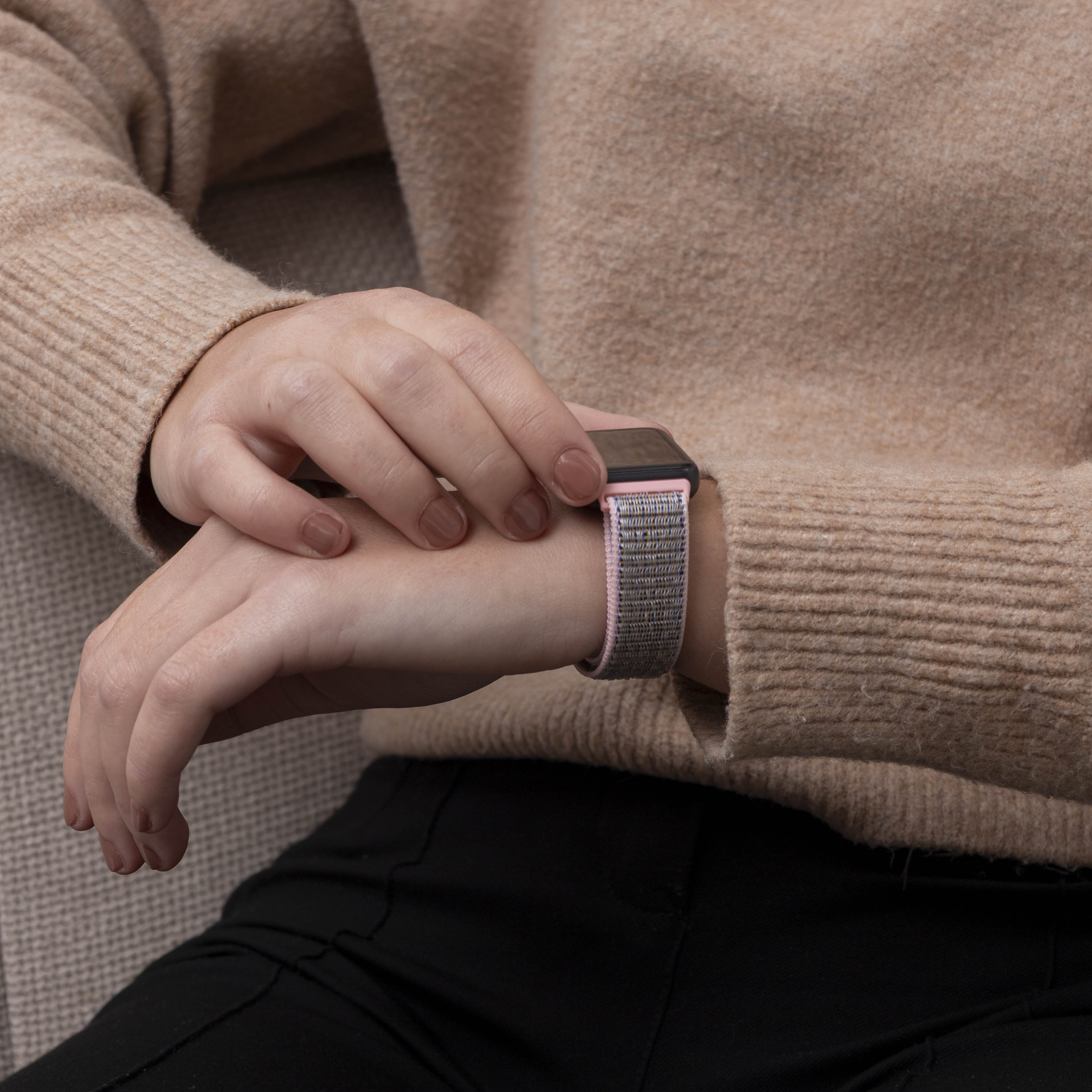 Correa nylon Huawei Band 9 (rosa)