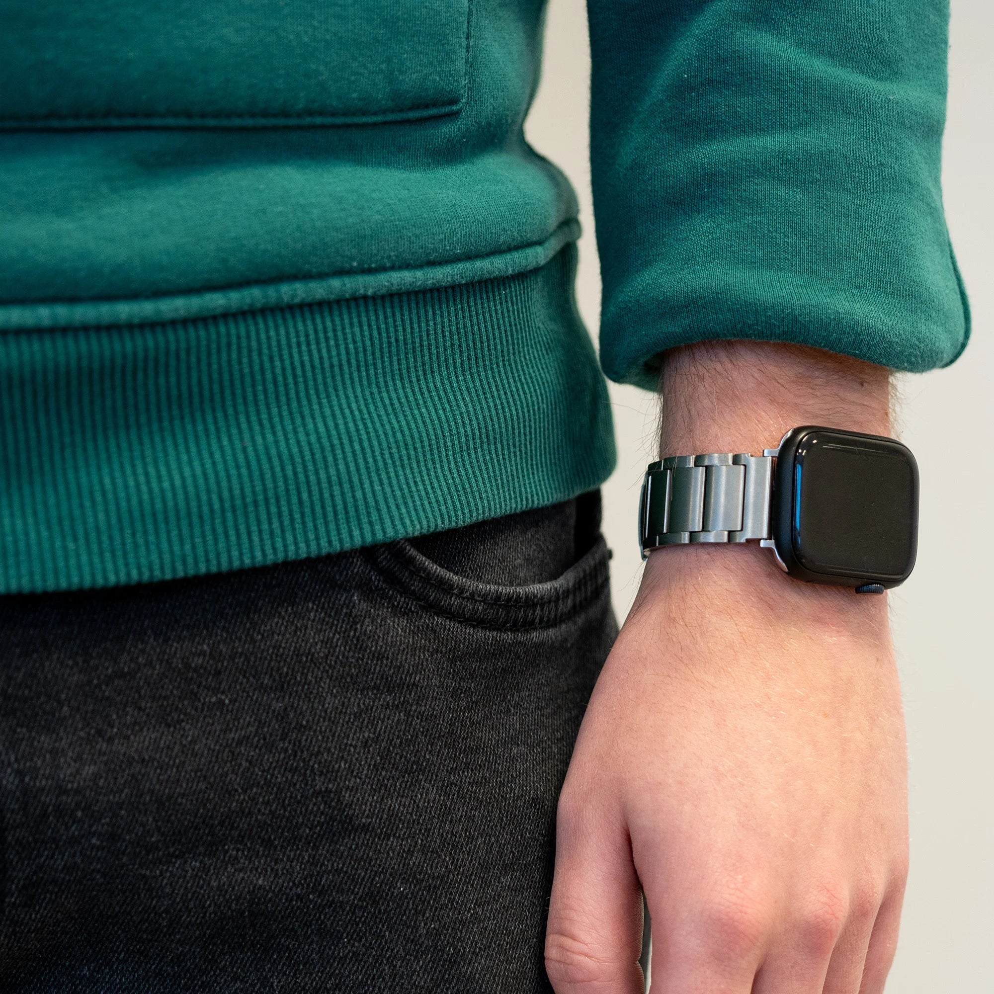 Bandz Apple Watch Titanium Strap 'Classic' (Silver)