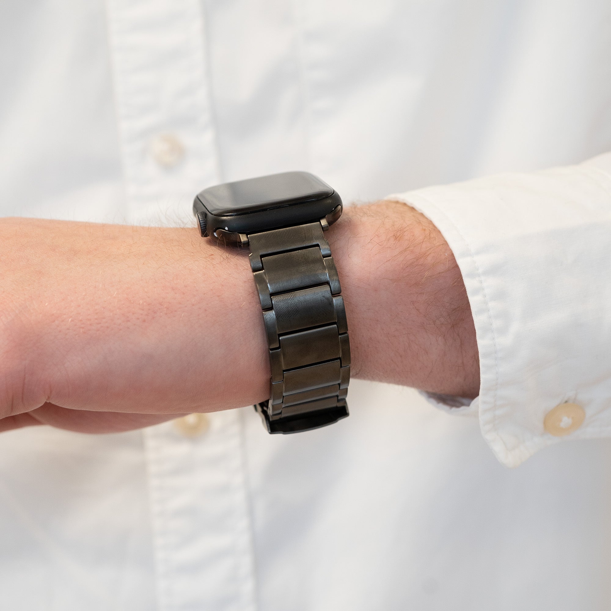 Bandz Correa sólido titanio Apple Watch (grafito)