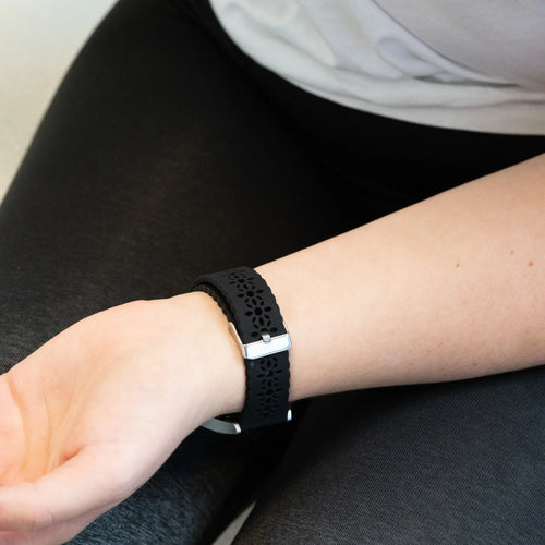 Bandz Levowatch Eve Patterned Silicone Strap (Black)