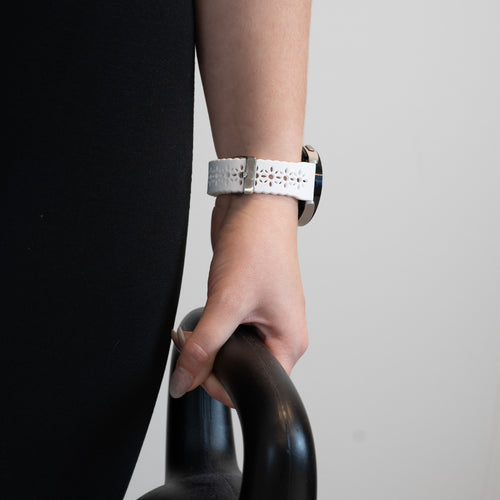 Bandz Correa silicona estampada Pebble Round 2 - 20mm (blanco)