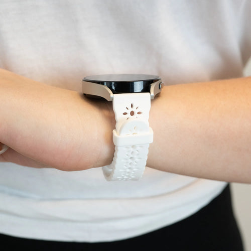 Bandz Levowatch Eve Patterned Silicone Strap (White)