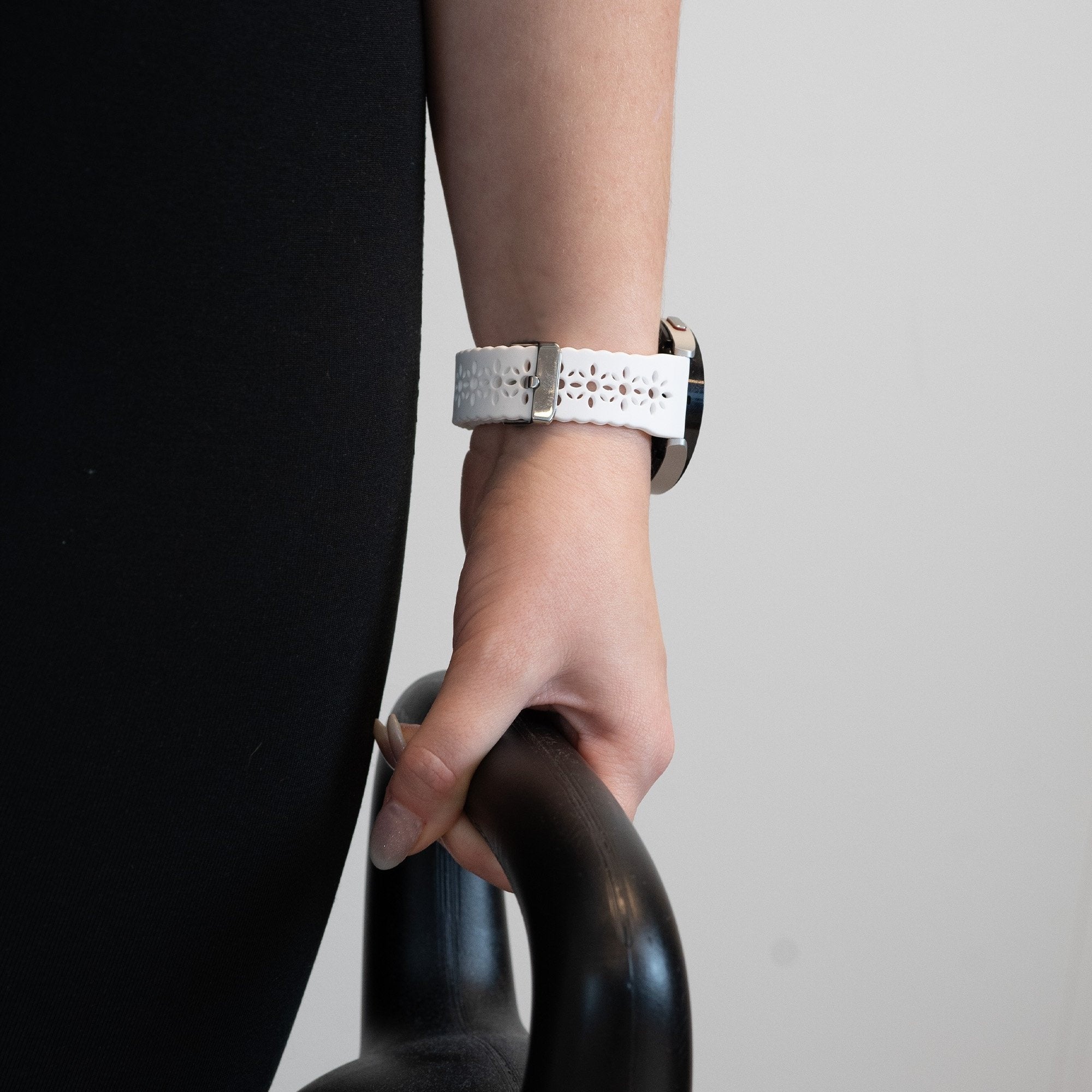 Bandz Correa silicona con estampado Coros Apex 42mm (blanco)