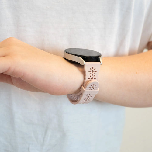 Bandz Levowatch Edgy Patterned Silicone Strap (Pink)