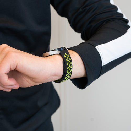 Bandz Correa deportiva 'Deluxe' Amazfit Balance 2 (negro/amarillo)