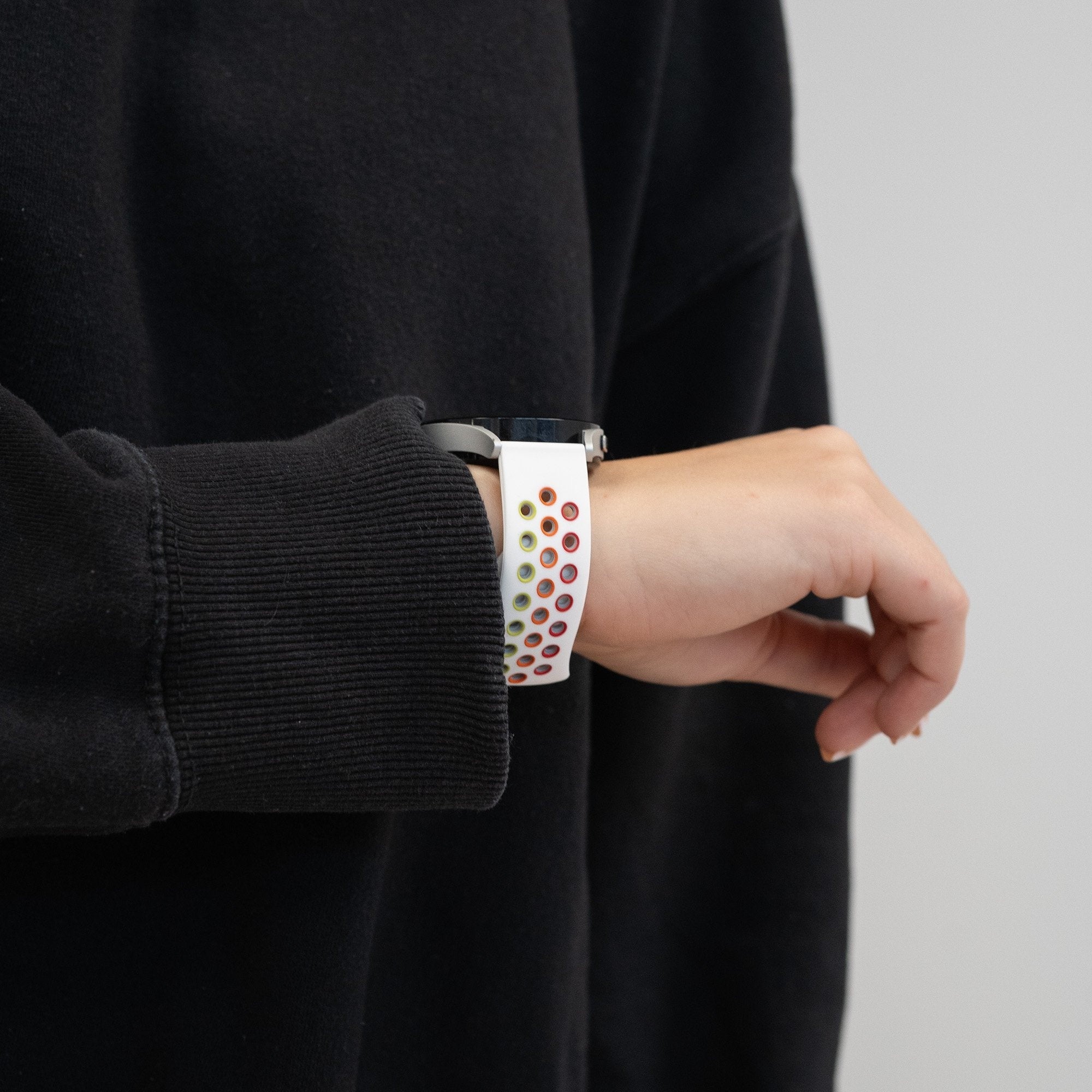 Bandz Correa depotiva 'Deluxe' Coros Apex 42mm (blanco/arcoiris)