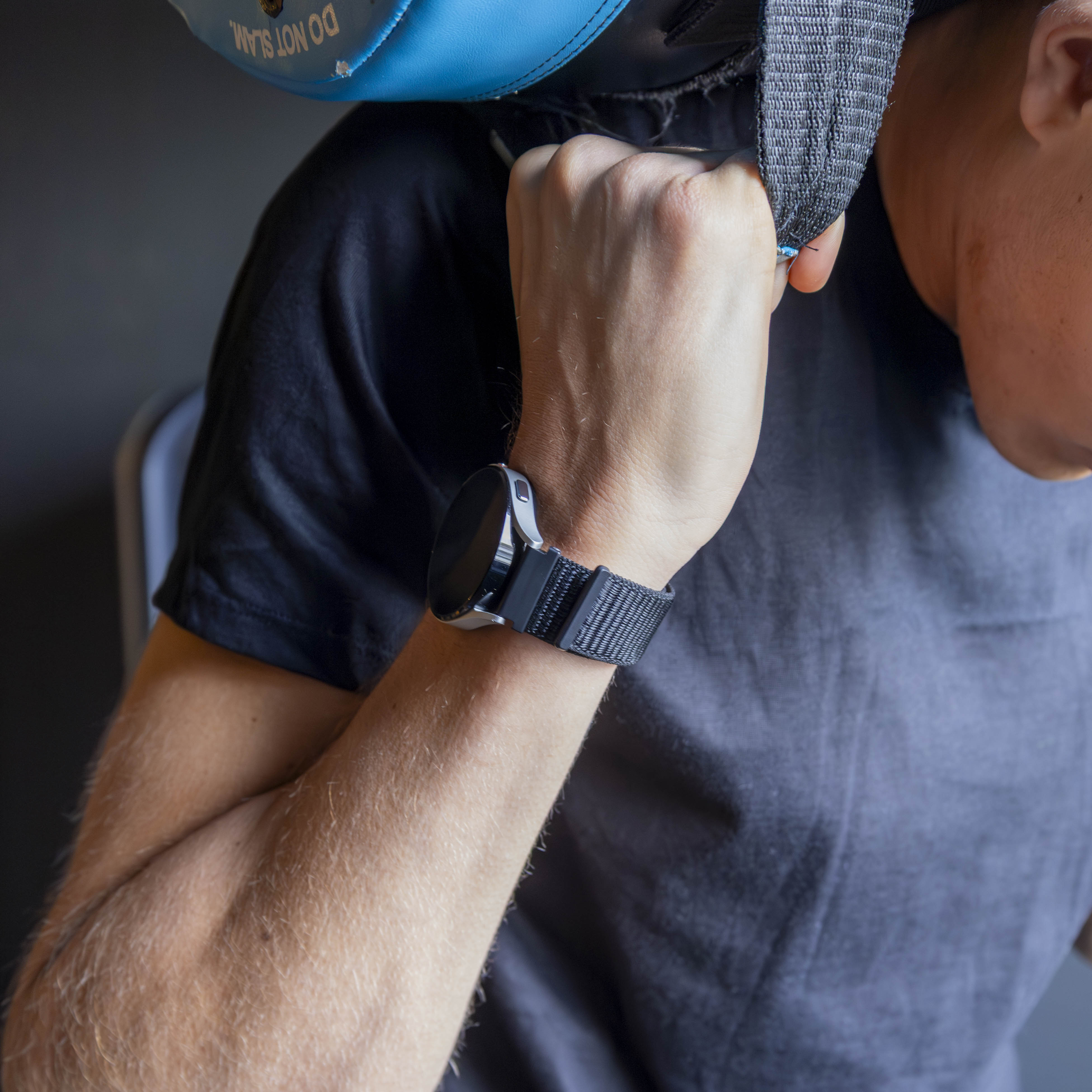 Bandz Amazfit Active Max Nylon Loop Strap (Black)