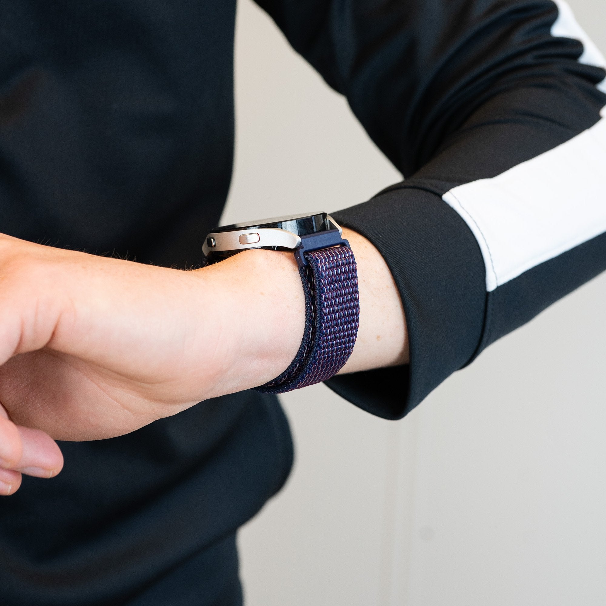 Bandz Correa nylon Loop Garmin Vivomove Luxe (azul indigo)