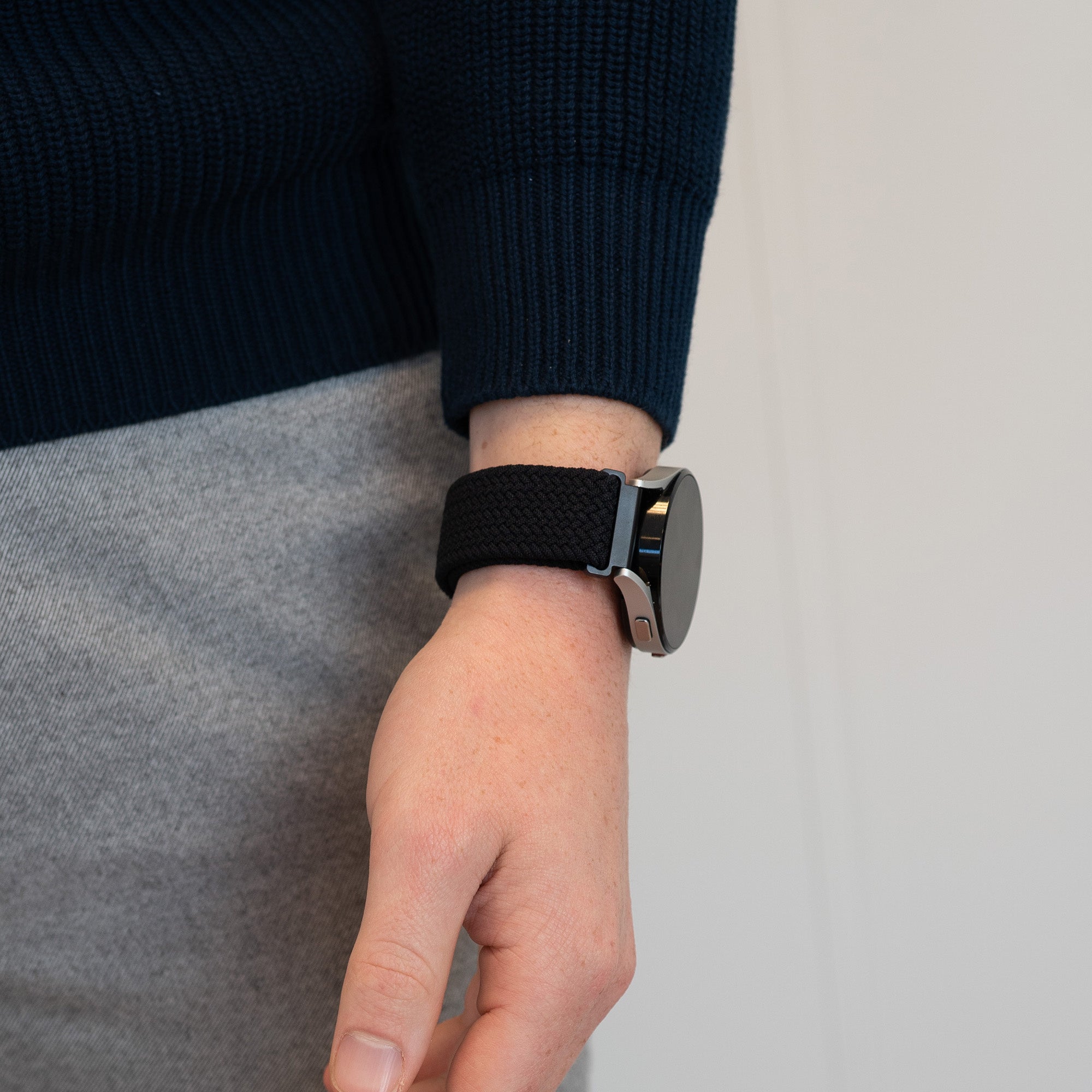 Bandz Amazfit GTS 3 Woven Nylon Strap (Black)