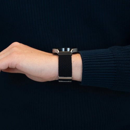 Bandz Correa nylon tejida Levowatch Edgy (negro)