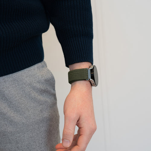 Bandz Correa nylon trenzado Samsung Galaxy Watch 3 45mm (aceituna)