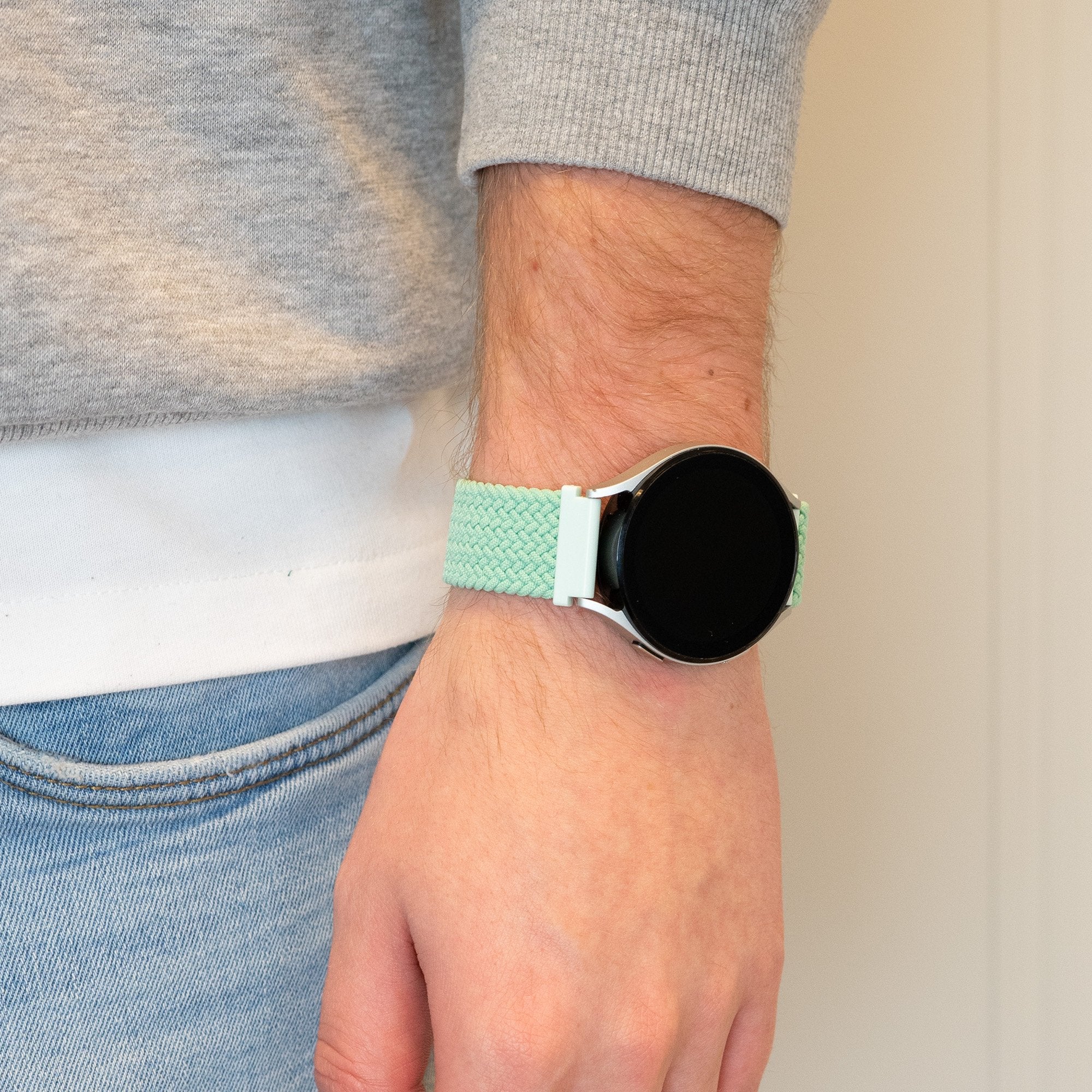 Bandz Garmin Vivoactive 3 Woven Nylon Strap (Turquoise)