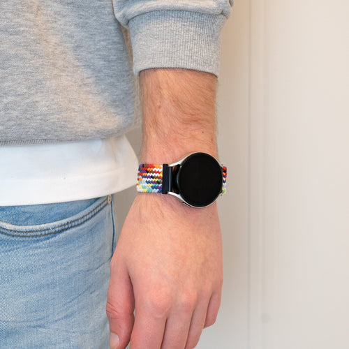 Bandz Samsung Galaxy Watch 5 Pro Woven Nylon Strap (Rainbow)