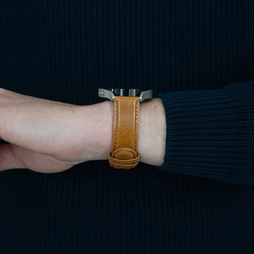 Bandz Correa cuero 'Classic' Pebble Round 2 - 20mm (marrón)