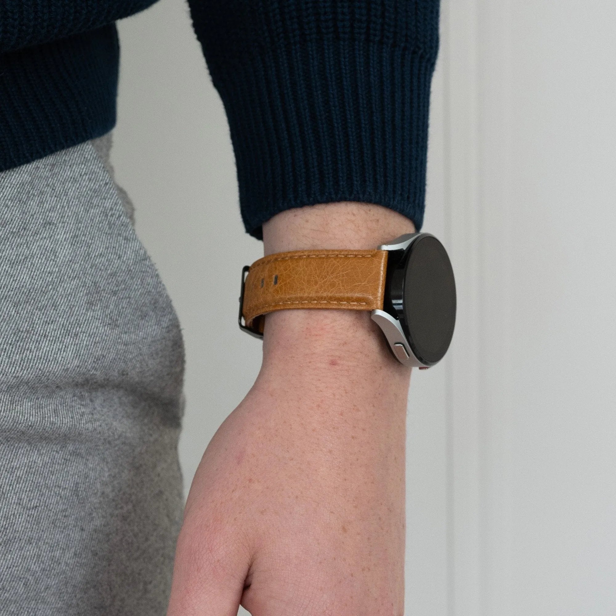 Bandz Correa cuero 'Classic' Oppo Watch X2 (marrón)