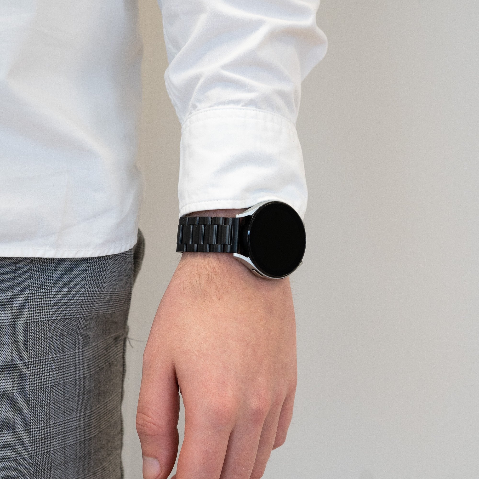 Bandz Garmin Vivomove Sport Steel Strap 'Classic' (Black)