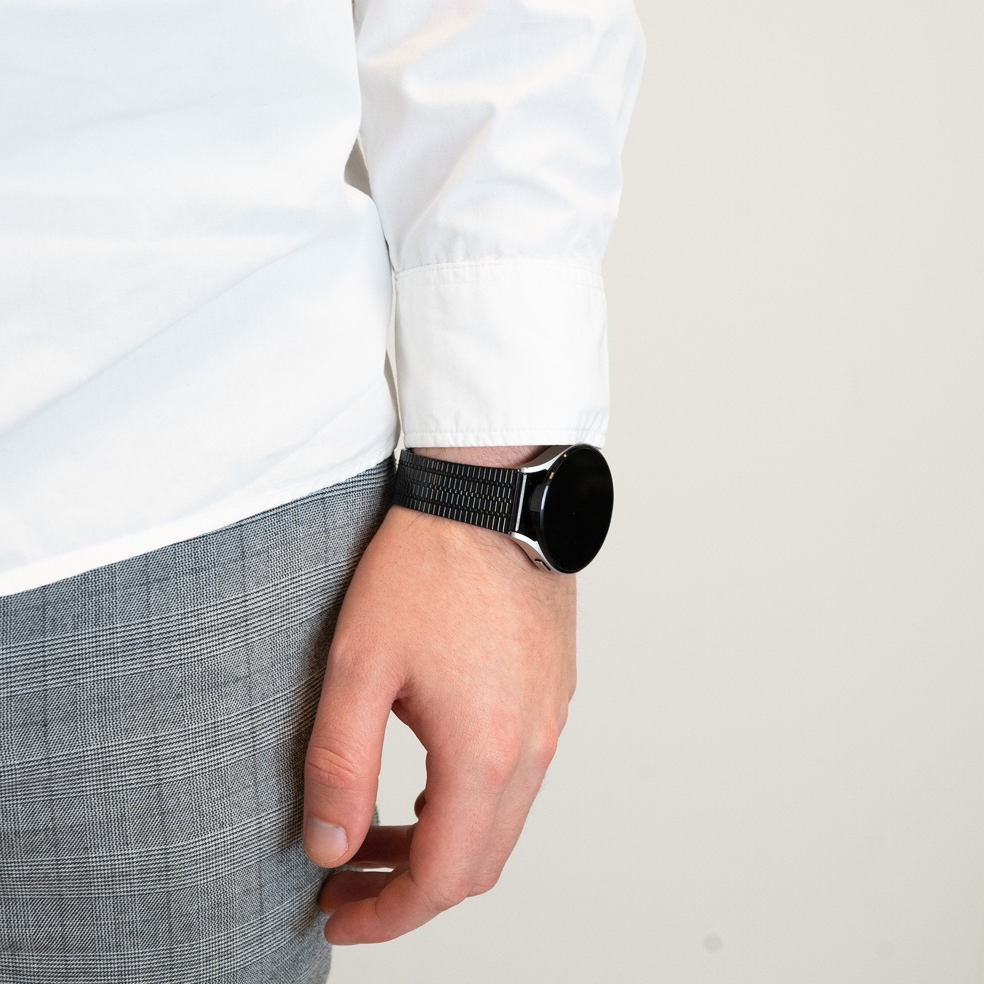 Bandz Coros Apex 46mm Adjustable Steel Strap (Black)