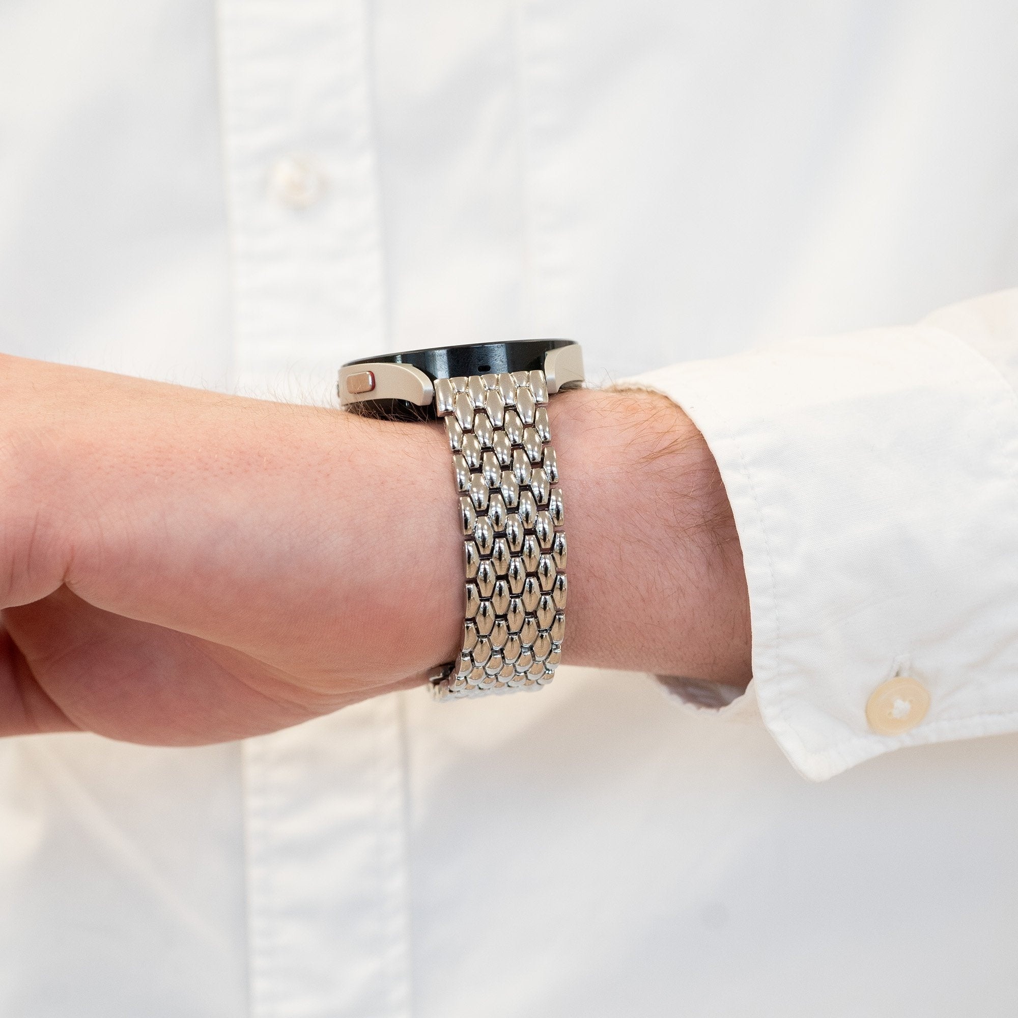 Bandz Correa acero 'Dragon' Coros Apex 2 (plateado)