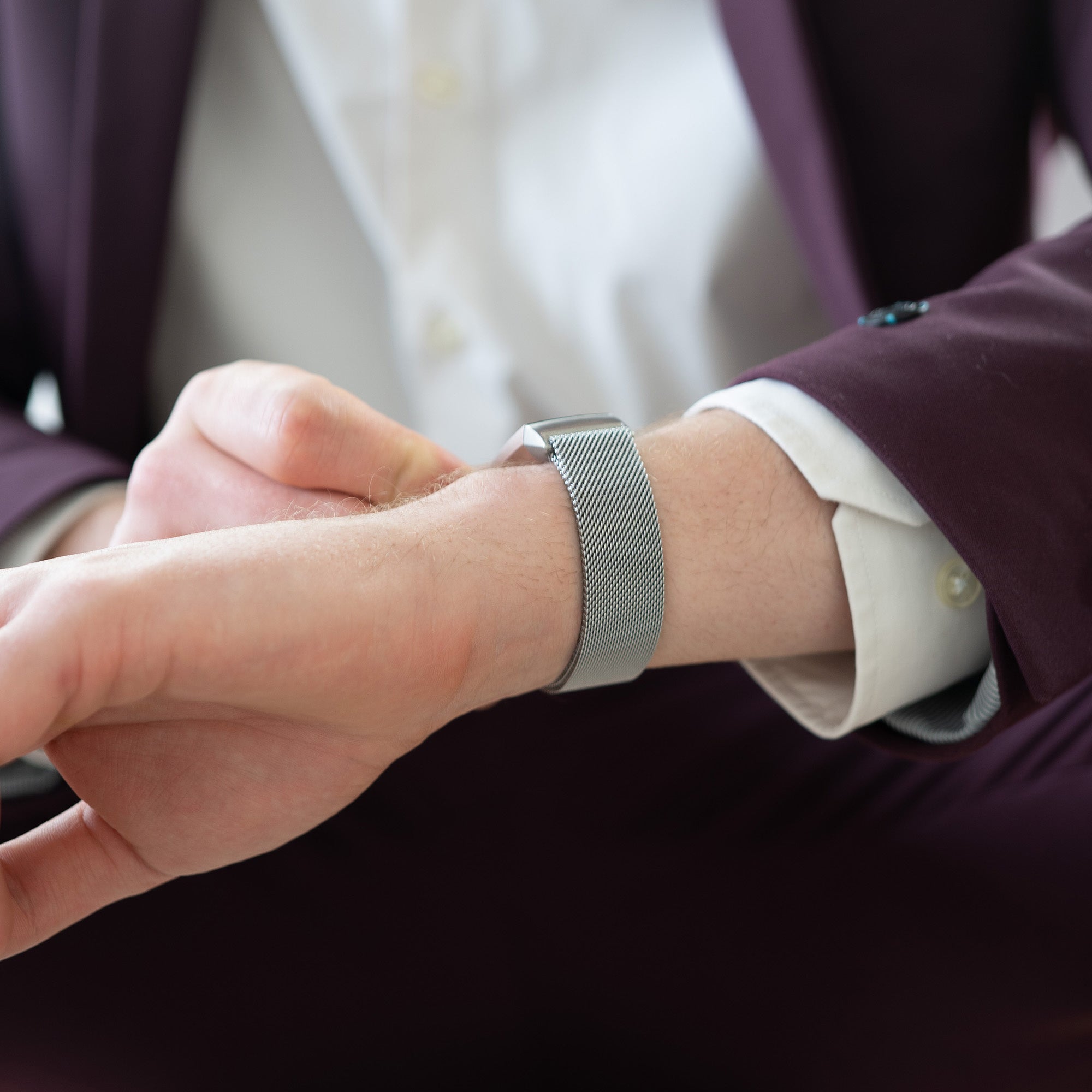 Bandz Correa loop milanesa Fitbit Charge 3 (plata)