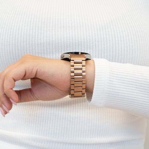 Bandz Samsung Galaxy Watch 4 - 44mm Steel Strap 'Classic' (Rose Gold)