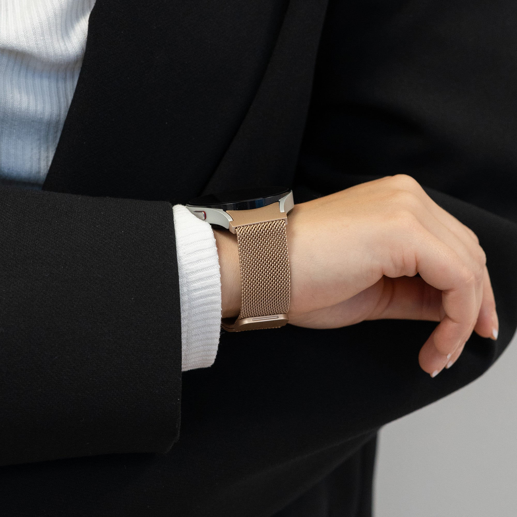 Bandz Samsung Galaxy Watch 5 Pro Milanese Loop Strap (Rose Gold)