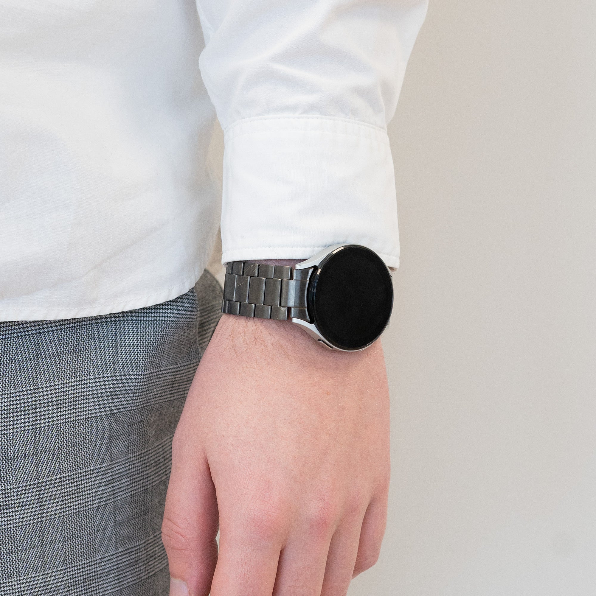 Bandz Correa sólido titanio Samsung Galaxy Watch 6 Classic 47mm (grafito)