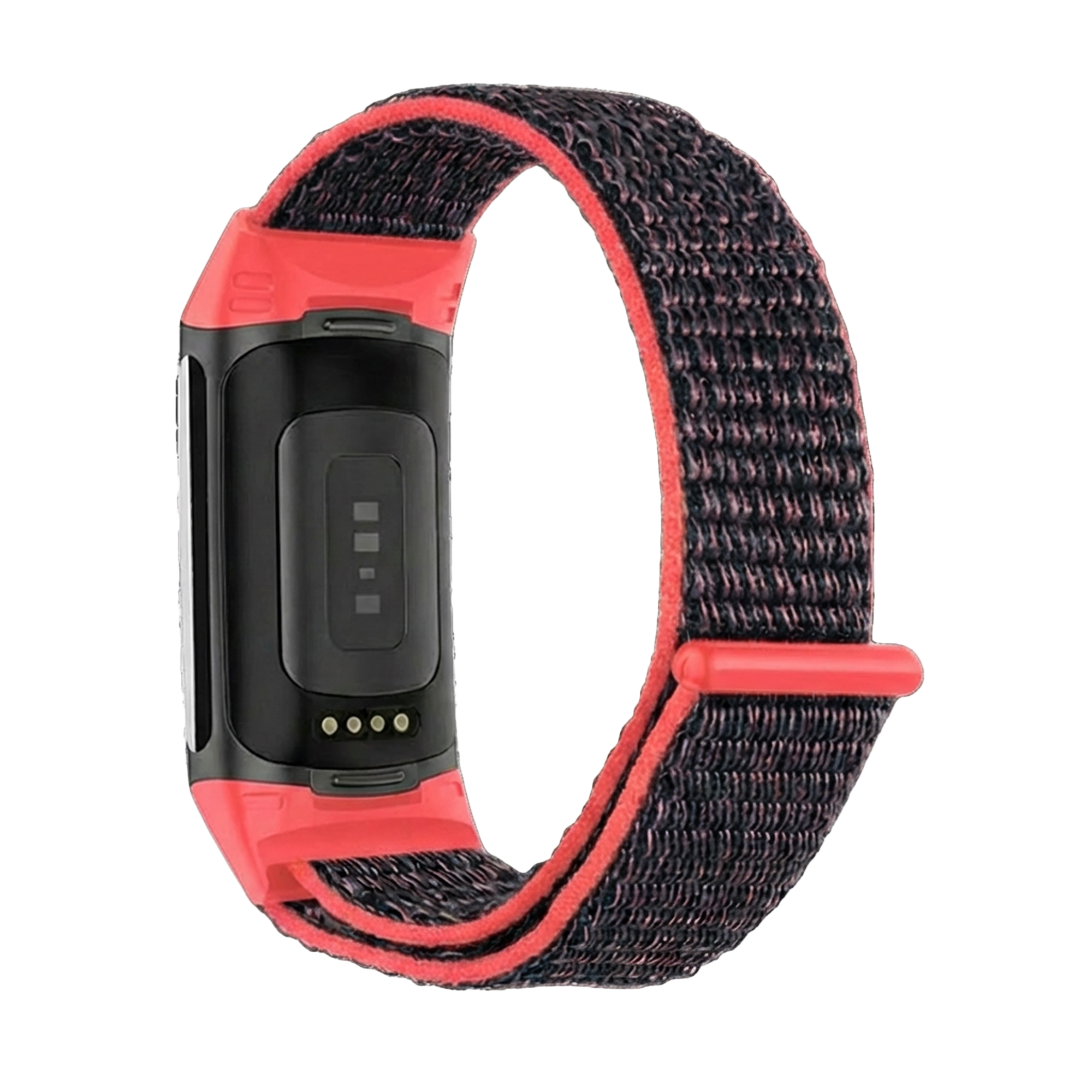 Correa nylon Fitbit Charge 6 (coral/negro)