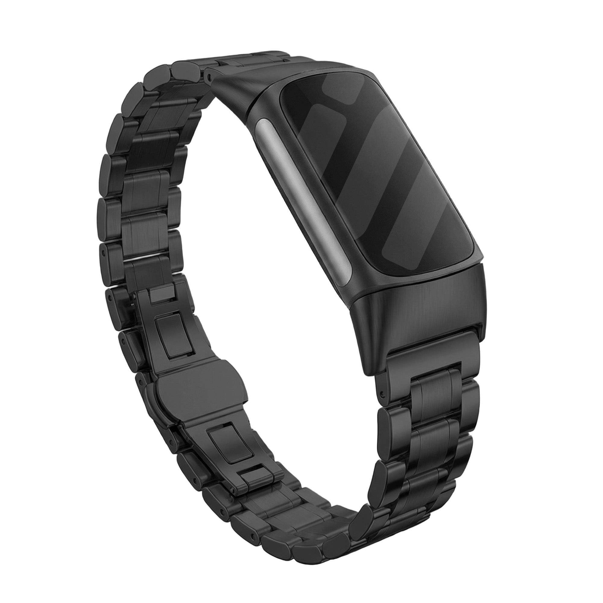 Fitbit Charge 5 Metal Link Strap (Black)