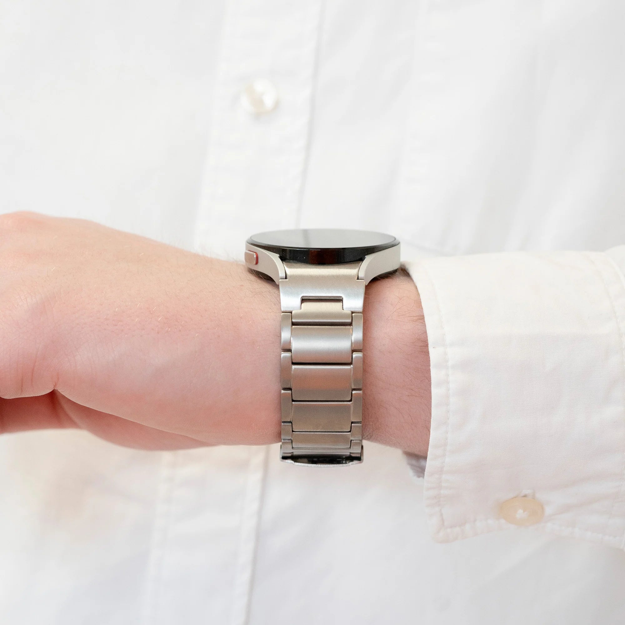 Samsung Galaxy Watch 5 Pro 'One Push' Titanium Strap (Silver)