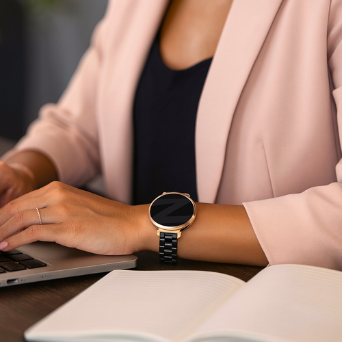 Bandz Correa acero 'Classic' Pebble Round 2 - 14mm (negro)