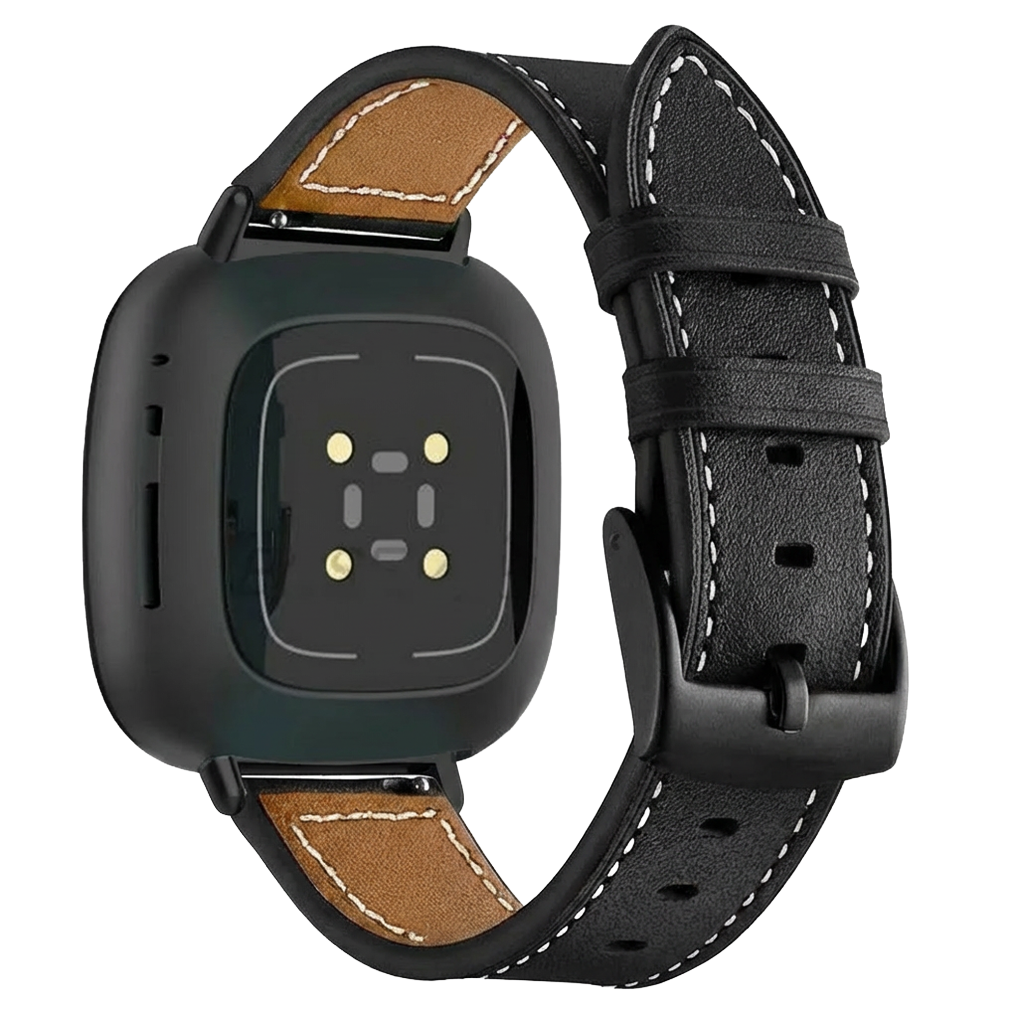 Fitbit Sense 2 Leather Strap (Black)