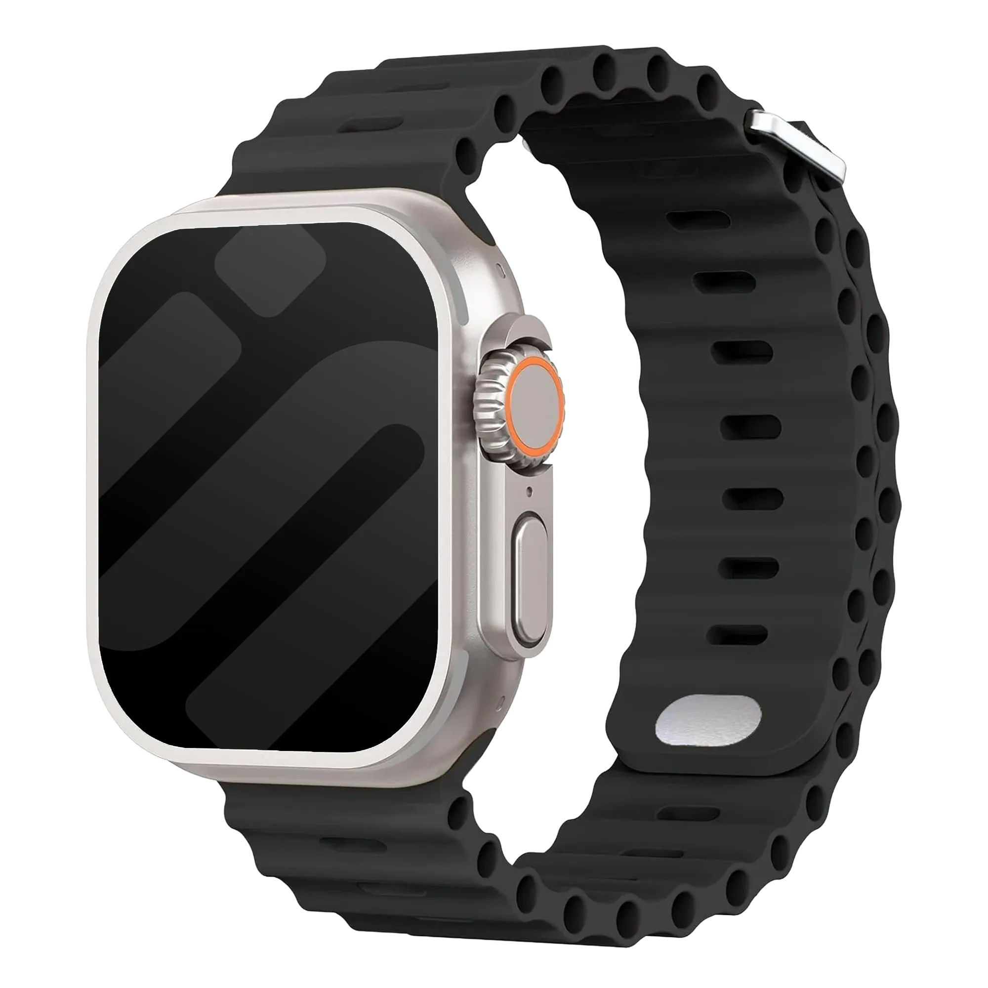 Correa Ocean para Apple Watch con cierre a presión (negro)