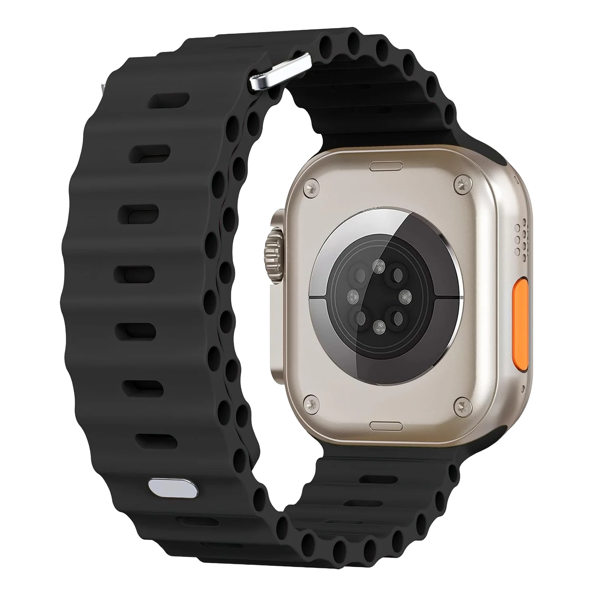 Correa Ocean para Apple Watch con cierre a presión (negro)