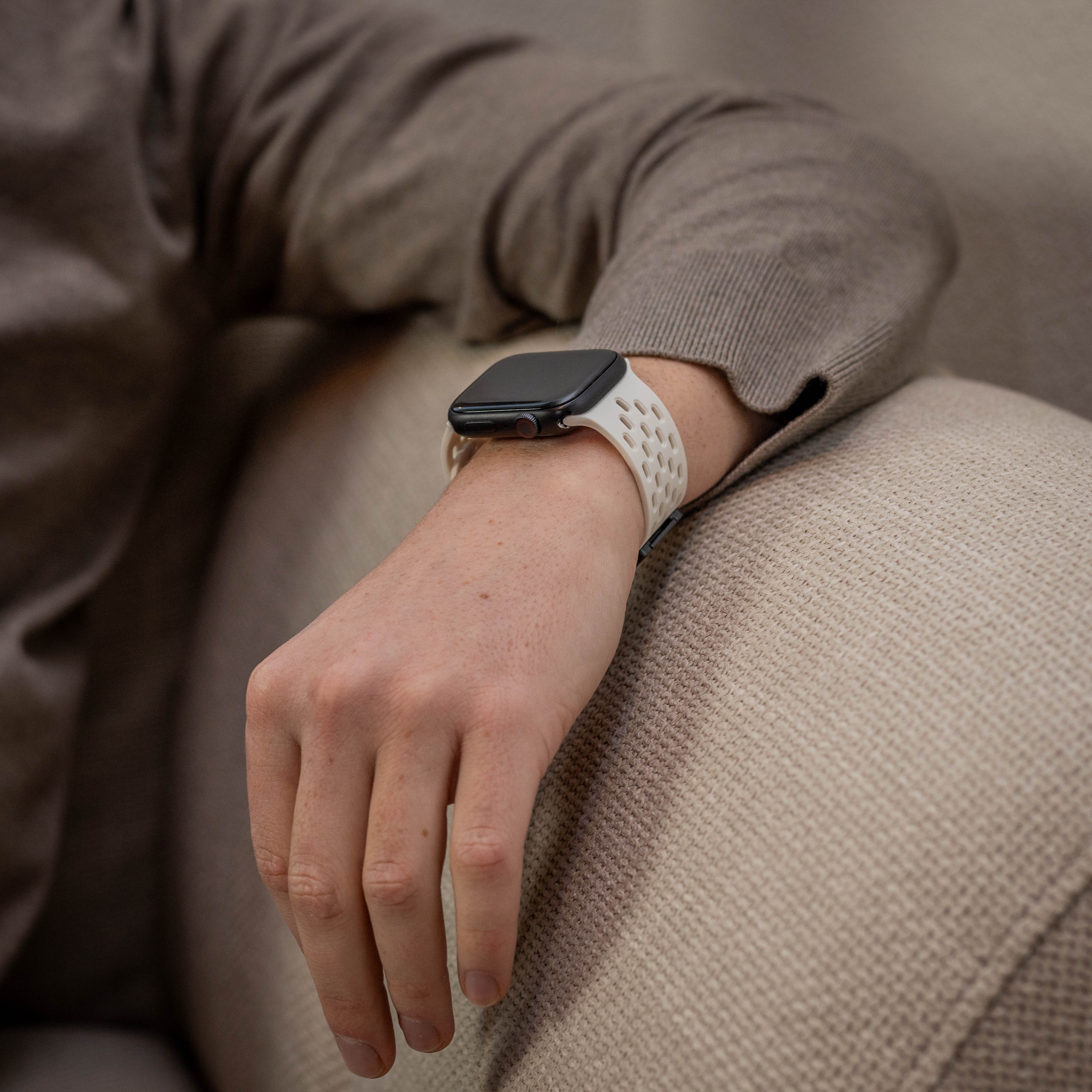 Correa silicona air con P-buckle Apple Watch (blanca)