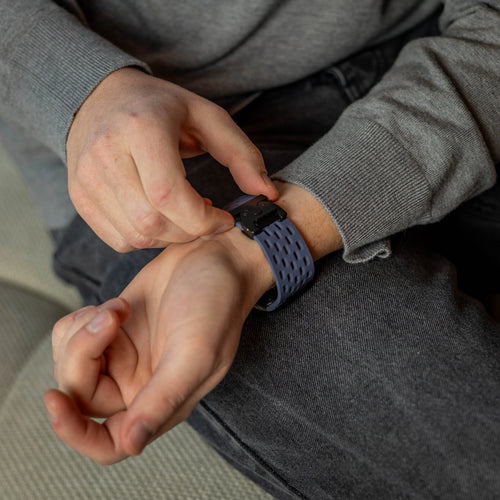 Apple Watch Silicone Air Strap with P-Buckle (Grayblue)