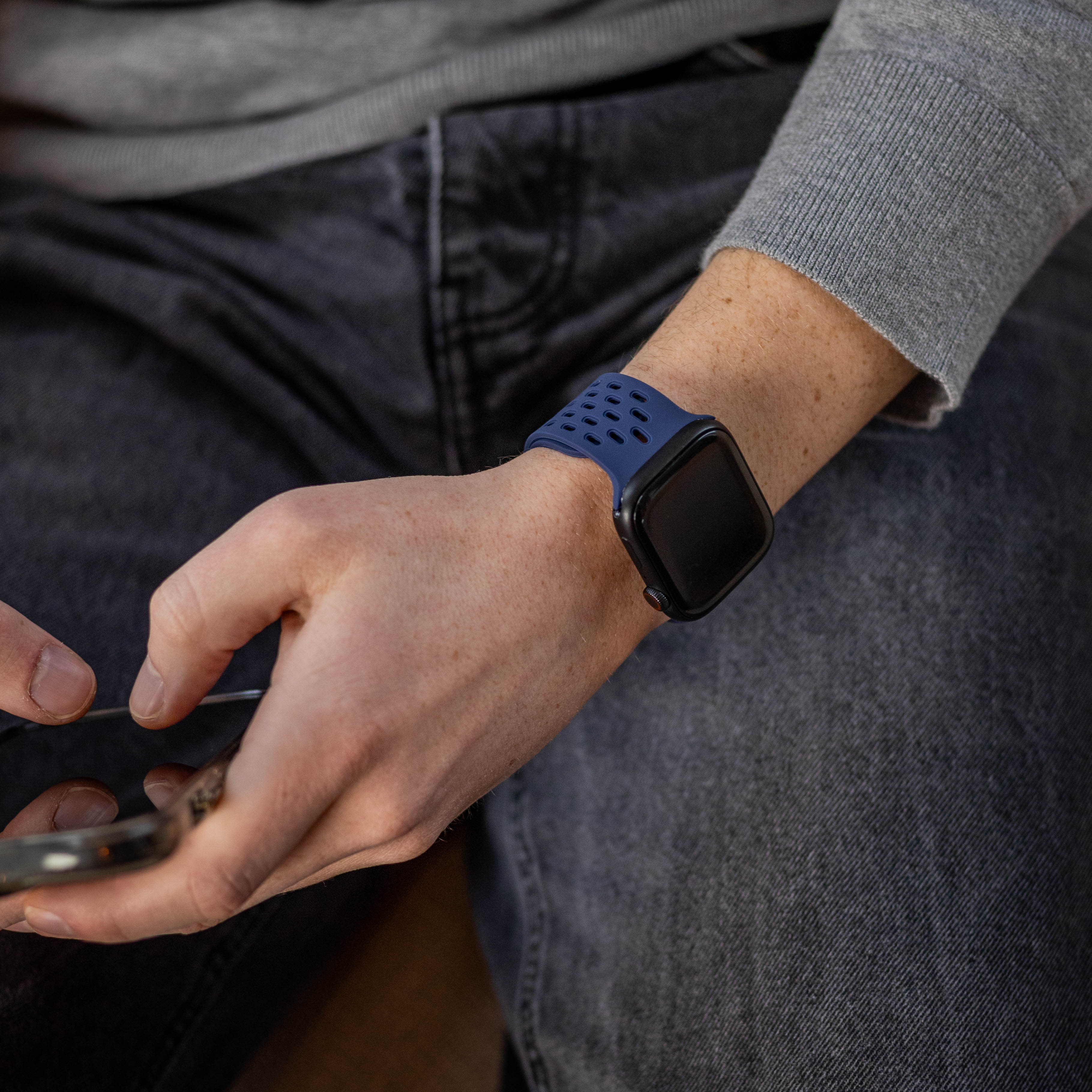 Correa silicona air con P-buckle Apple Watch (azul oscuro)