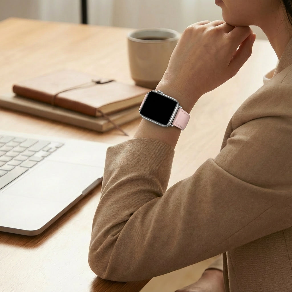 Xiaomi Smart Band 9 Pro Leather Strap (Pink)