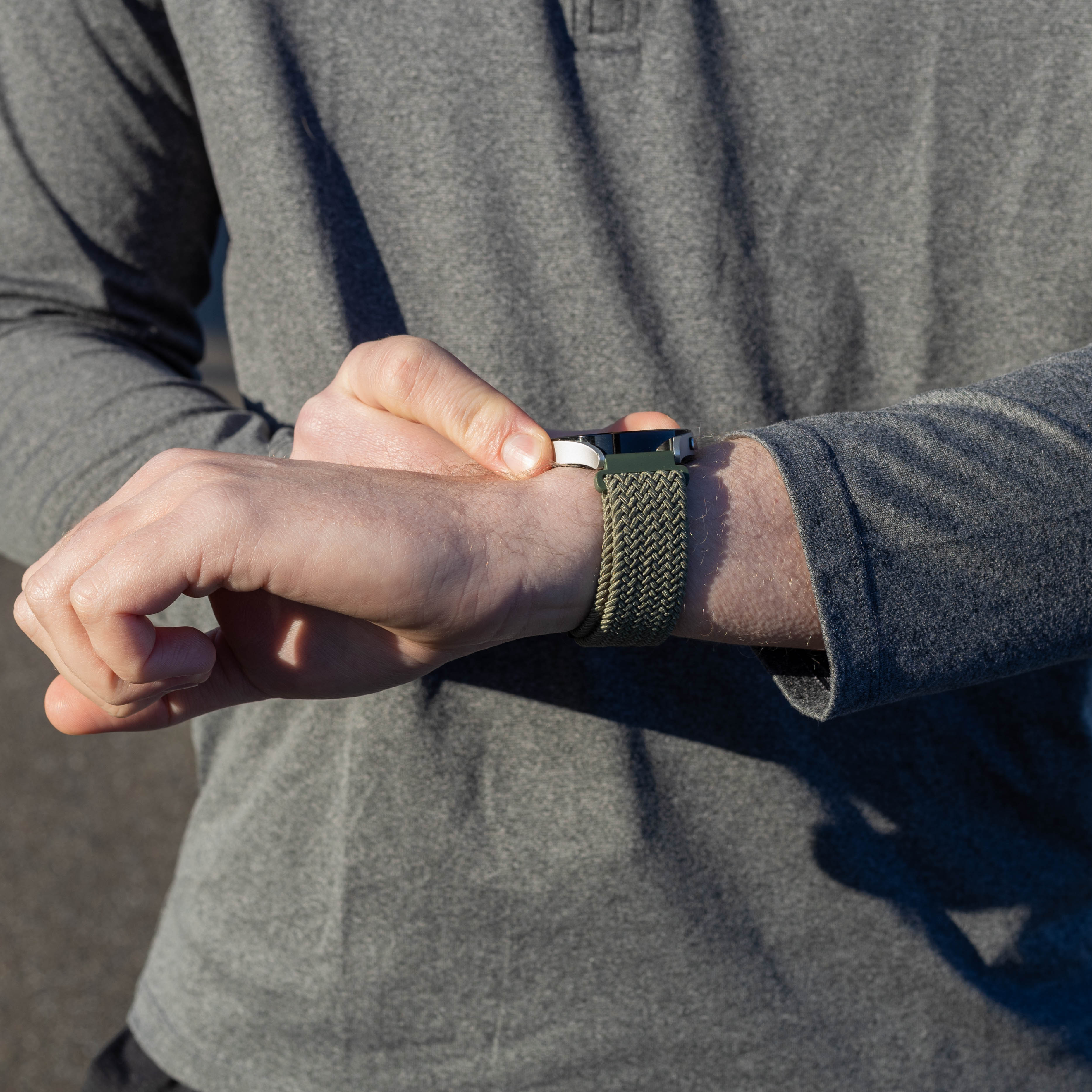 Correa trenzada con hebilla Garmin Vivoactive 5 (verde)