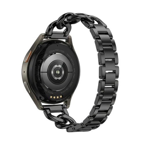 Correa cadena de acero Samsung Galaxy Watch Active (negra)