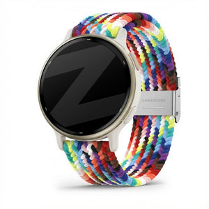 Bandz Correa nylon trenzada Garmin Vivoactive 5 (arcoiris)