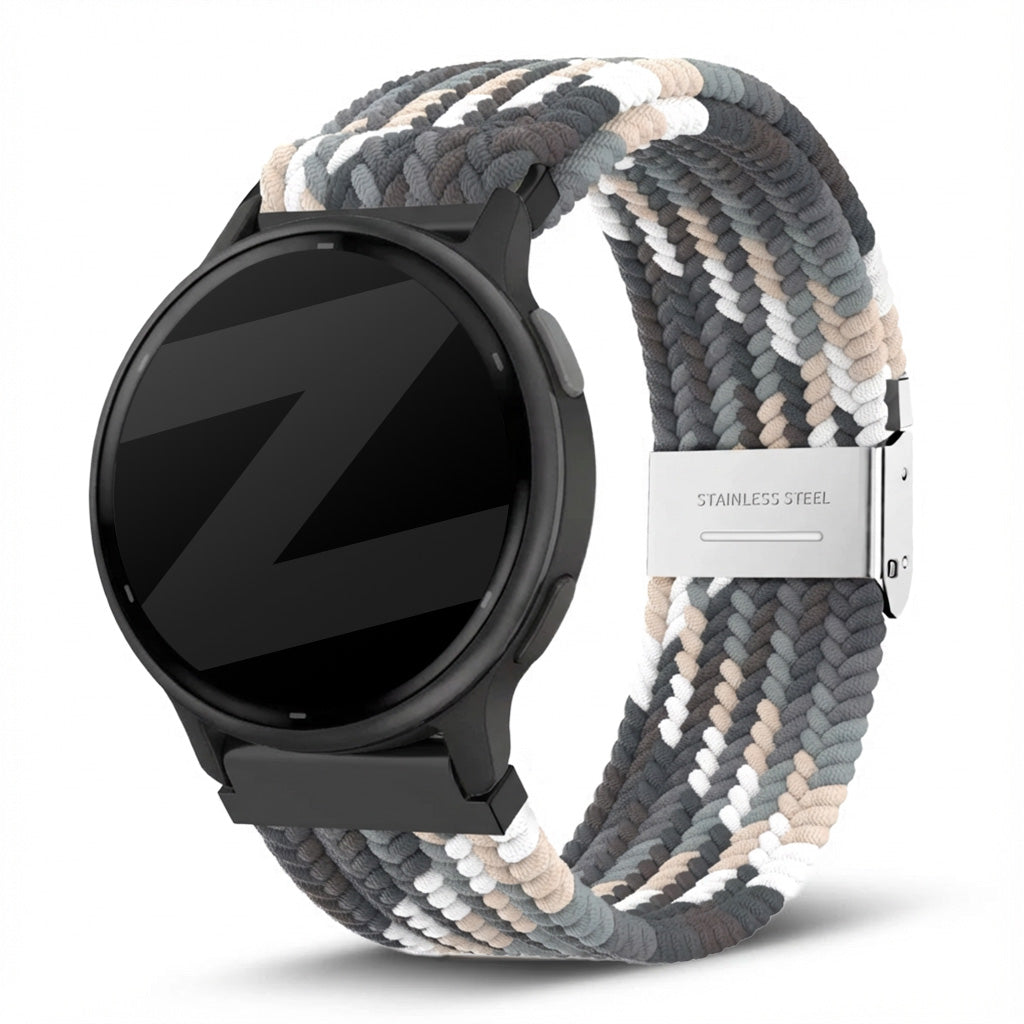 Bandz Correa nylon trenzada Garmin Vivoactive 5 (mandala negro)
