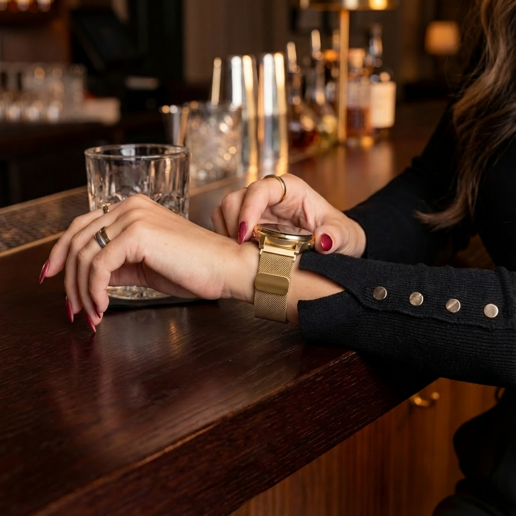 Correa milanesa Garmin Venu 3s (dorado)