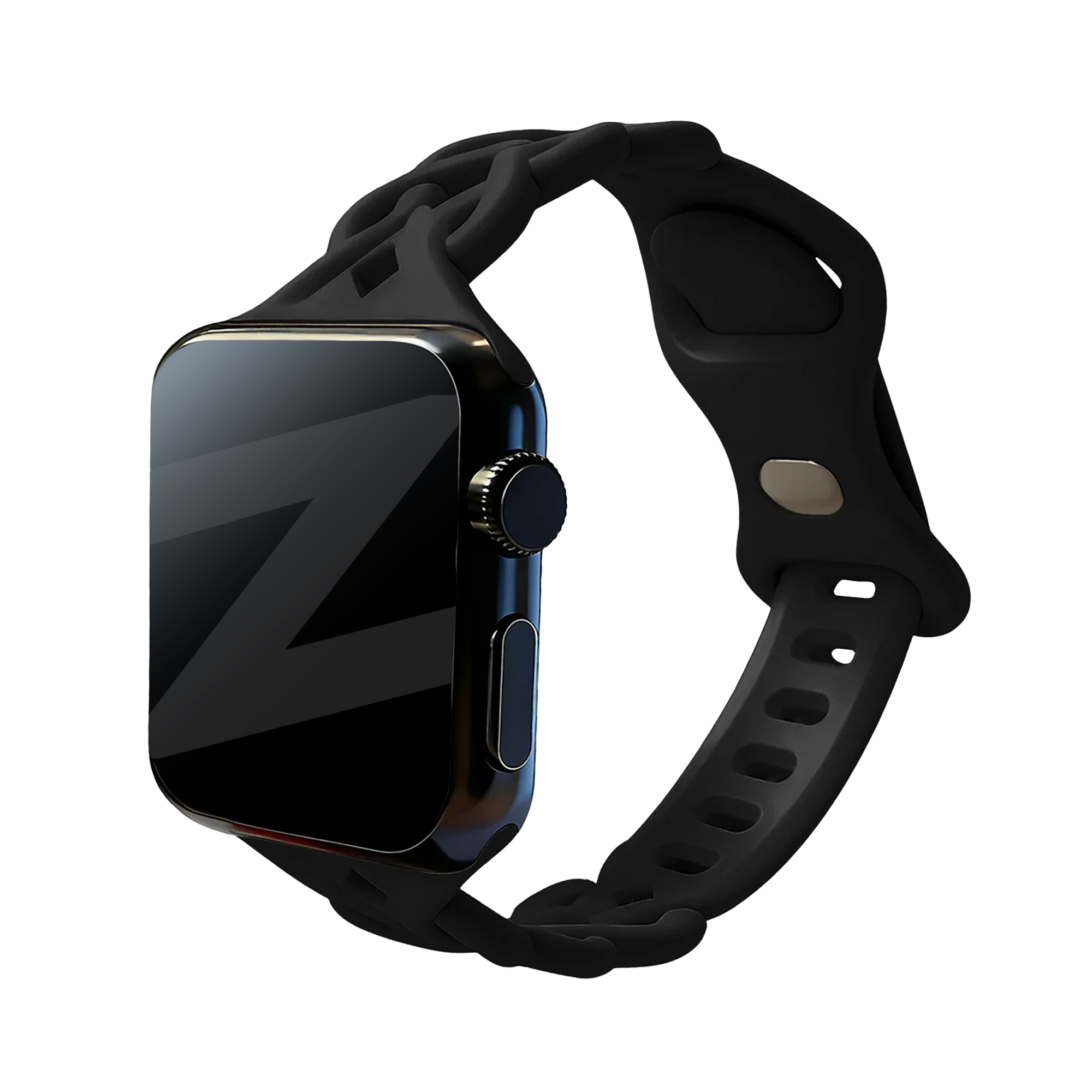 Bandz Correa silicona trenzada Apple Watch (negro)