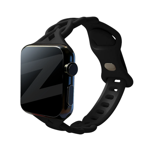 Bandz Correa silicona trenzada Apple Watch (negro)